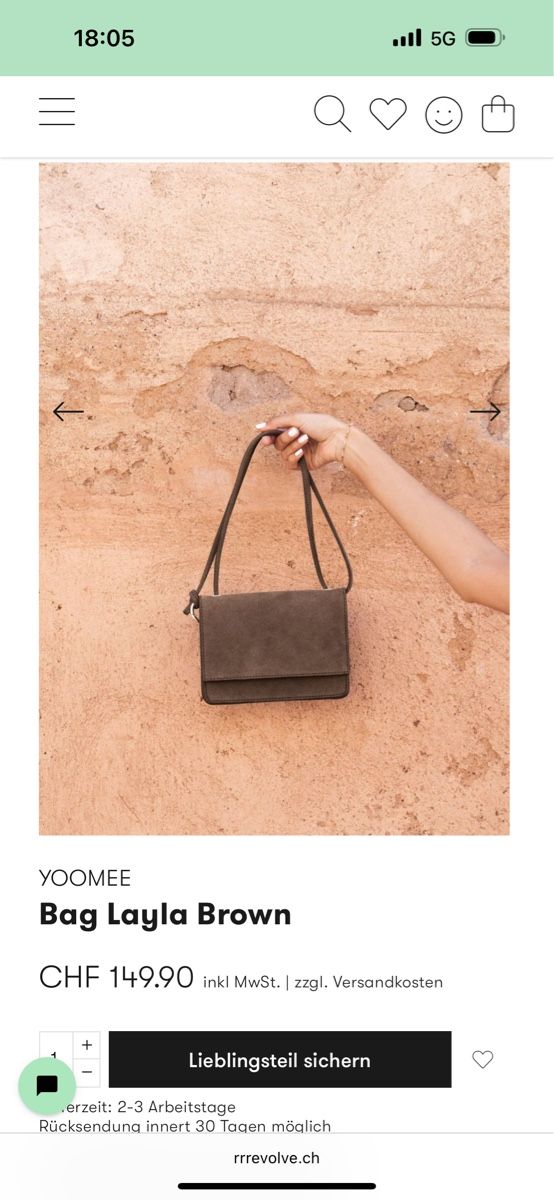 Borse da donna: YOOMEE Layla Tasche, grau, neu mit Etikett – Nuovo e nell'imballaggio originale da Erlinsbach SO venduto da aka_5b2y 8