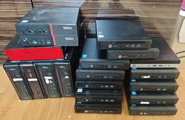 Lot de mini pc's HP, Lenovo, Fujitsu