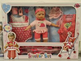 Lissi-Puppe mit Kinderwagen-/Stroller-Set