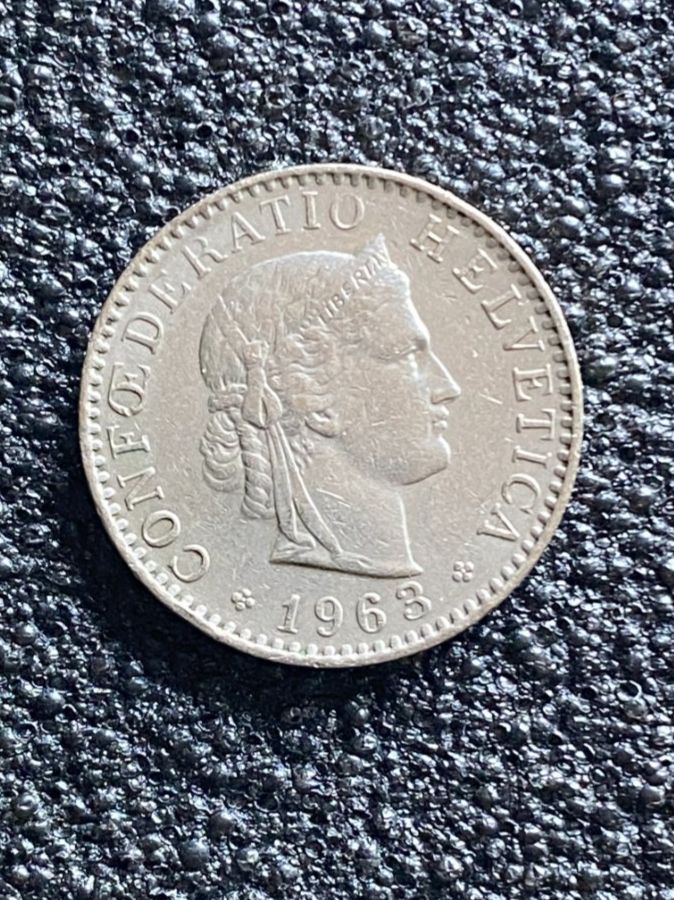 Alle Münzen: 20 Rappen 1963 – Gebraucht aus Hünenberg von Ecila