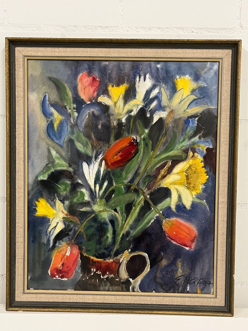 Dipinti: E. Näf 1977 – Usato da Basel venduto da PAUL_ART 1