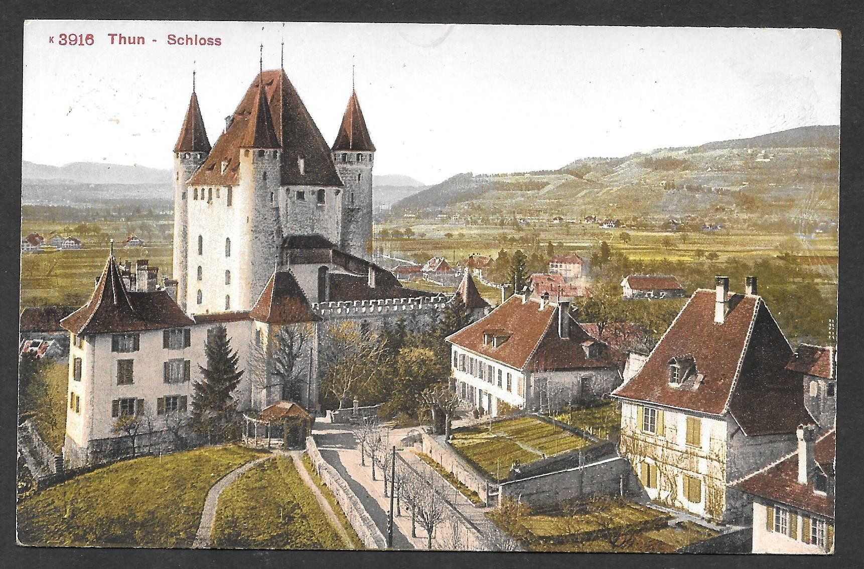 Cartes postales: Thun Teilansicht mit Schloss – D'occasion à Olten par clotaldi