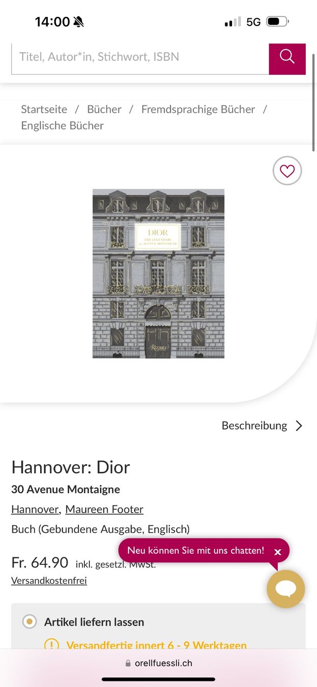 Libri: Dior Buch – Nuovo (secondo la descrizione) da Solothurn venduto da Vintage87 2