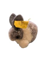 Steiff - "Wollminiatur Hase" mit Knopf und Fahne - 5 cm hoch