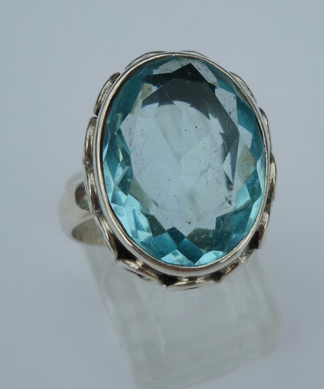 Anelli: Silber Fingerring mit Blau Topas – Nuovo (secondo la descrizione) da Zürich venduto da Benedikt21 1