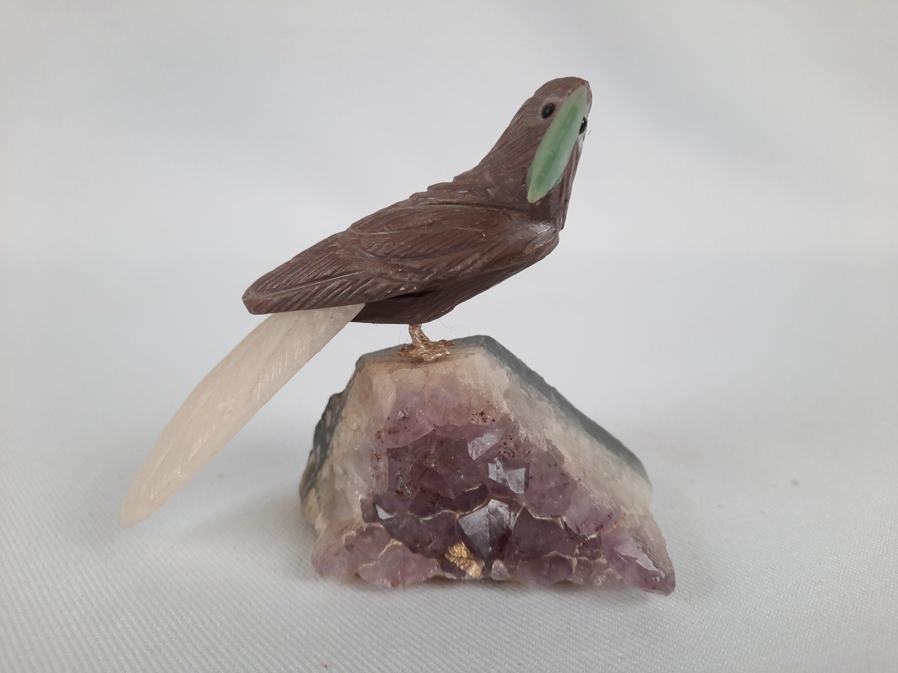 Minerali & Pietre curative: 2 Amethysten mit Vögeln – Usato da Beinwil am See venduto da Restwert_Beinwil 6