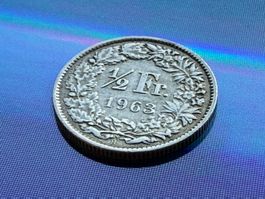 *** SILBER - 50 Rappen Münze 1963 - Auktion ab CHF 1 ***