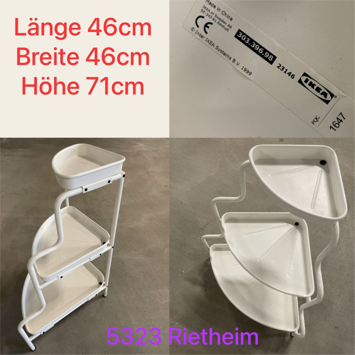 Regale: IKEA Socker Eck Metall weiss – Gebraucht aus Rietheim von Smiley_w