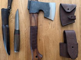 Bushcraft/Survival traditional Axe, Knife and Victorinox set