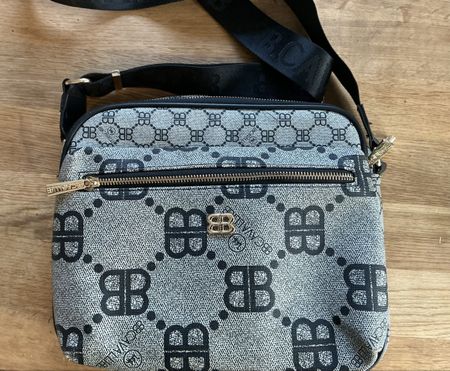 Umhängetasche BB Cavalli schwarz grau guter Zustand