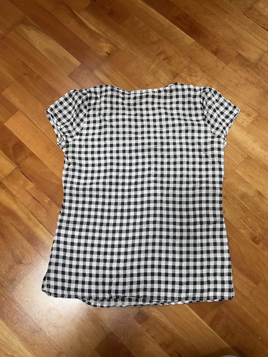 Hallhuber Blusen: Hallhuber Blouse, Size 34, Black and White Checkered Pattern – Neu (gemäss Beschreibung) aus Kriens von KathiC 2