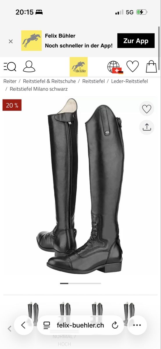 Felix Bühler Chaussures hommes: Reitstiefel Gr 39 weit, neu – Neuf avec emballage d'origine à Bönigen par gos_f6ss