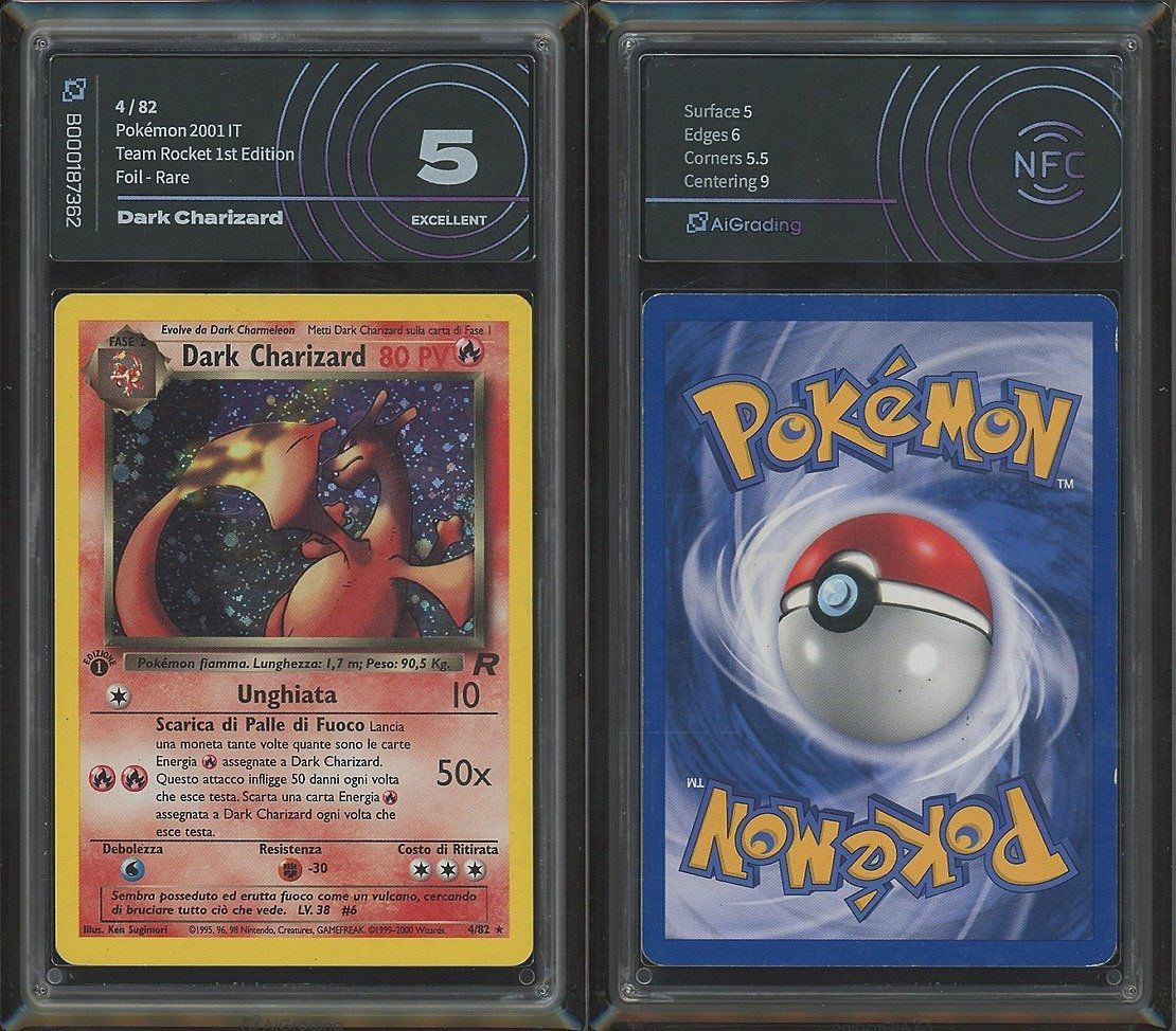 Pokémon Sammelbilder & Trading cards: Carta Pokémon Dark Charizard 1Ed Team Rocket AiGrading 5 – Gebraucht aus Davesco-Soragno von nik_8zdj