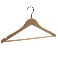 10x stabiler Kleiderbügel Holz super schmal mit Hosensteg