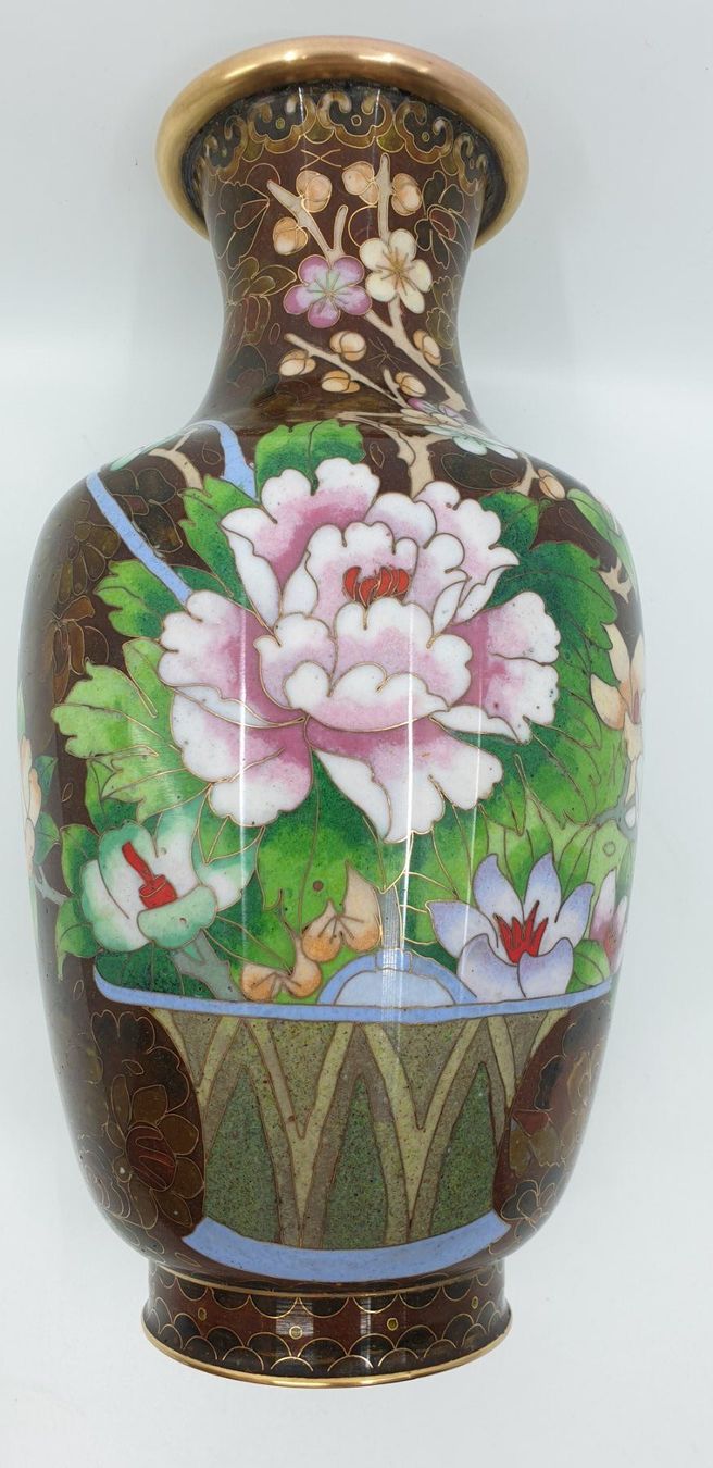 Vasen & Gefässe: Grosse Cloisonné Vase – Gebraucht aus Emmen von Brockofsky 7