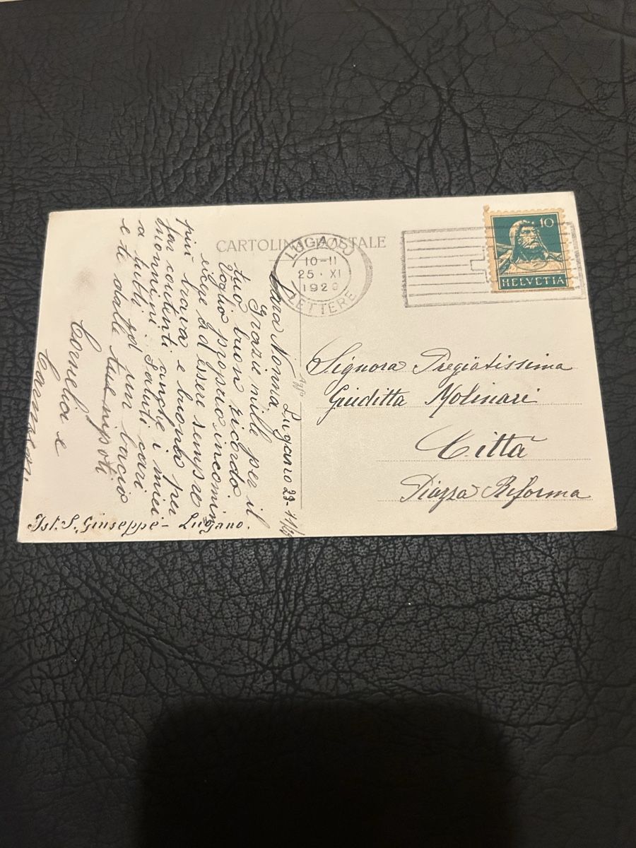 Cartoline postali: Istituto San Giuseppe Lugano 1929 – Usato da Breganzona venduto da Milesbo 1