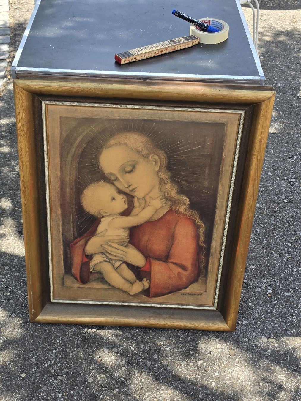 Posters & Illustrations: Bild Madonna mit Kind  gerahmt signiert – D'occasion à Mettlen par elios0888 9