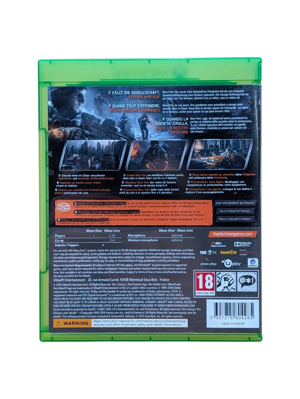 Microsoft Giochi: Tom Clancy’s The Division Xbox One – Usato da Domat/Ems venduto da IsseldorsShop 1