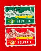 WERBEMARKEN AUTOMOBILPOST 314 -315 ALTSTÄTTEN ST GALLEN 1953