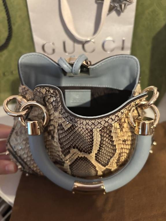 Taschen für Damen: Gucci Bamboo Phytonleder – Gebraucht aus Triesen von besobeach5362 3
