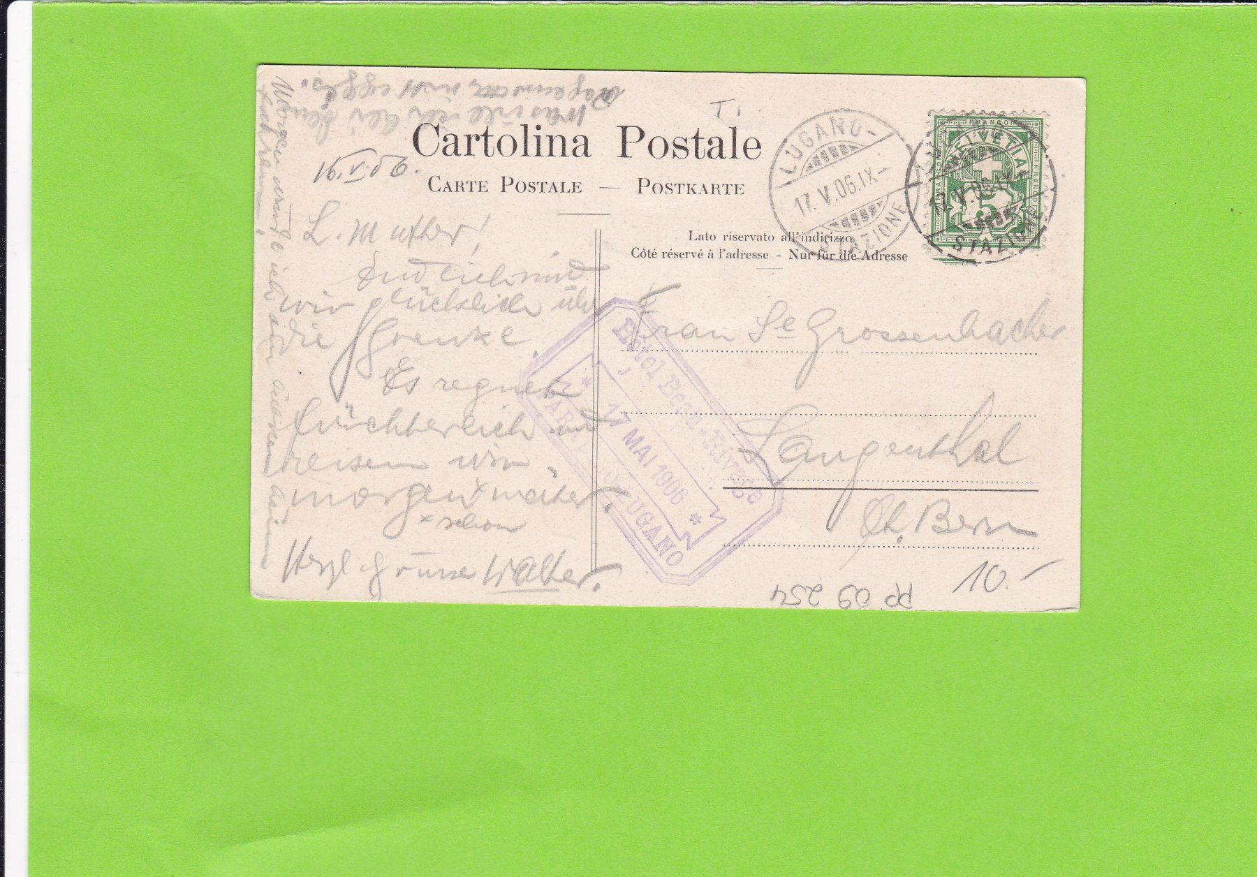 Cartoline postali: Lugano-Fontana e giardino publico – Usato da St. Peterzell venduto da neckertal 1