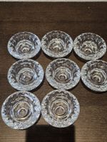 edle Kerzenhalter aus Glas, 8 Stk