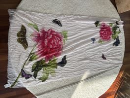 FALIERO SARTI Tuch Schal Rosa Stickerei NEU