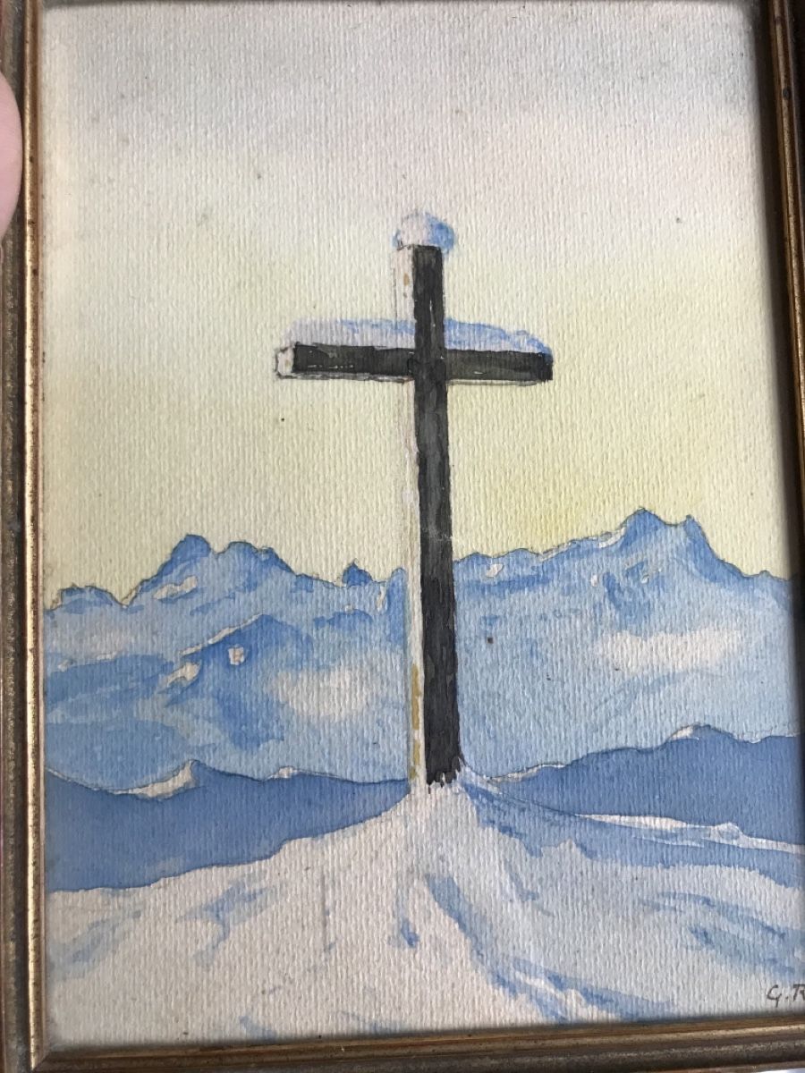 Gemälde: Zeitloses Aquarell Monogramm G.R. – Gebraucht aus Wolfhalden von SecondAntique 4