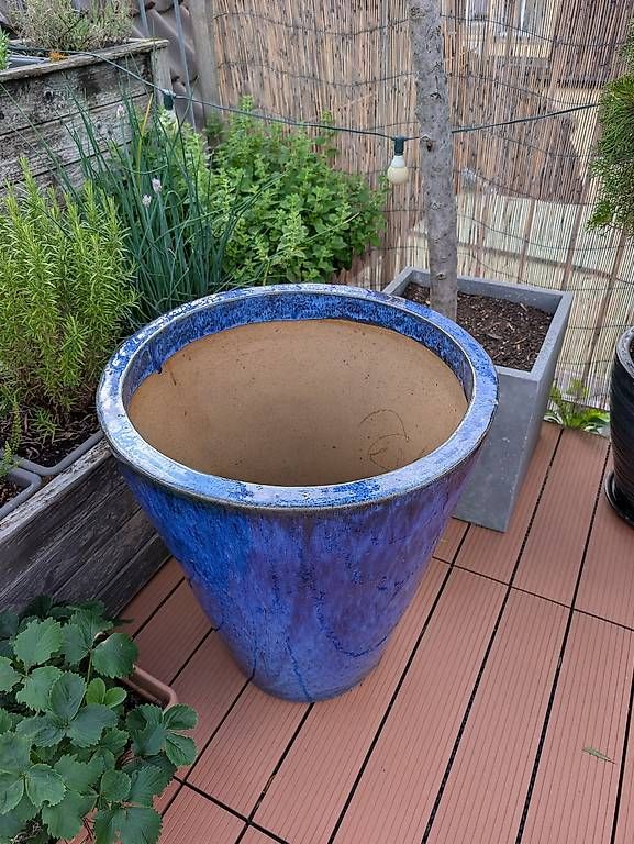 Vasi per fiori: Grosser blauer Keramik Topf – Usato da Zürich venduto da Dude75