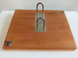 Vintage Klappkalenderständer aus Holz und Metall