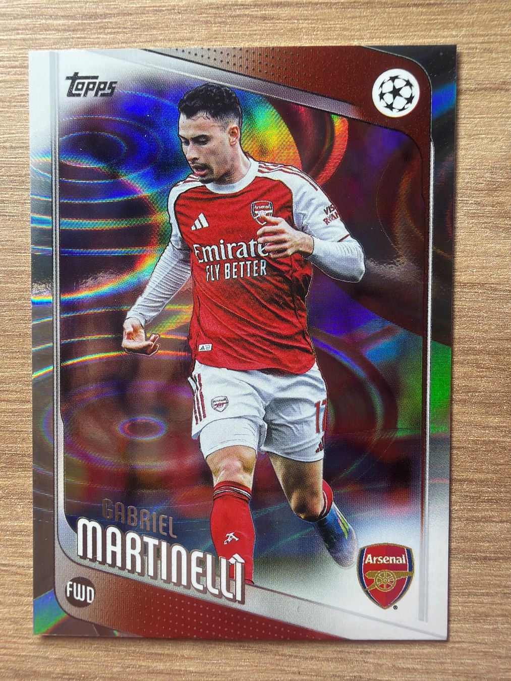 Topps Carte collezionabili: Soccer Gabriel Martinelli RAINDROPS Topps 25/26 – Usato da Netstal venduto da Clutch79Cardz