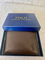 Neue, originalverpackte Ralph Lauren Ledergeldbörse in Braun