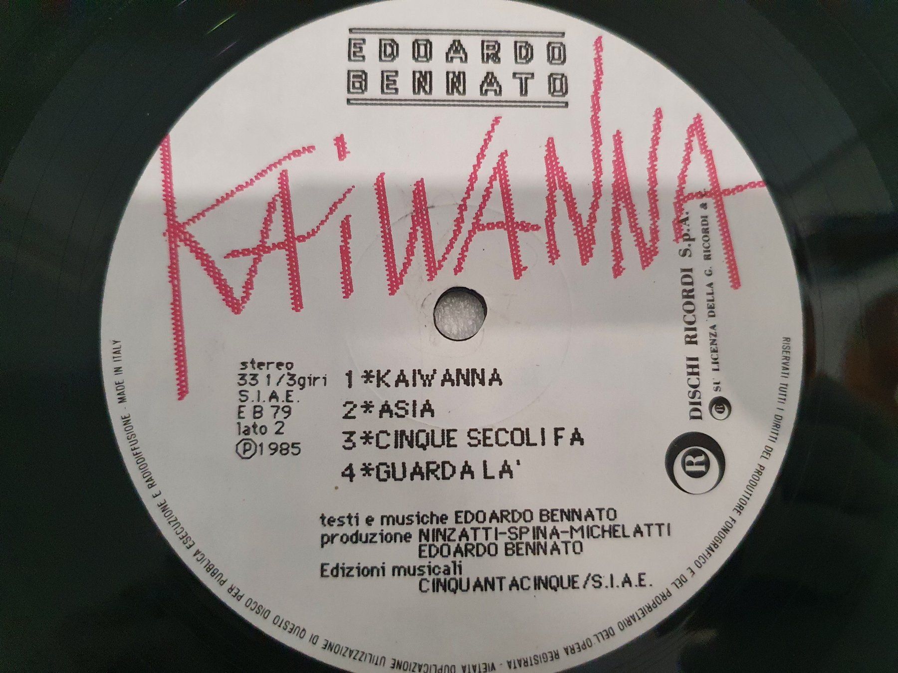 Dischi in vinile: Edoardo Bennato – Kaiwanna – Usato da Uster venduto da Vinyl-Leidenschaft 9