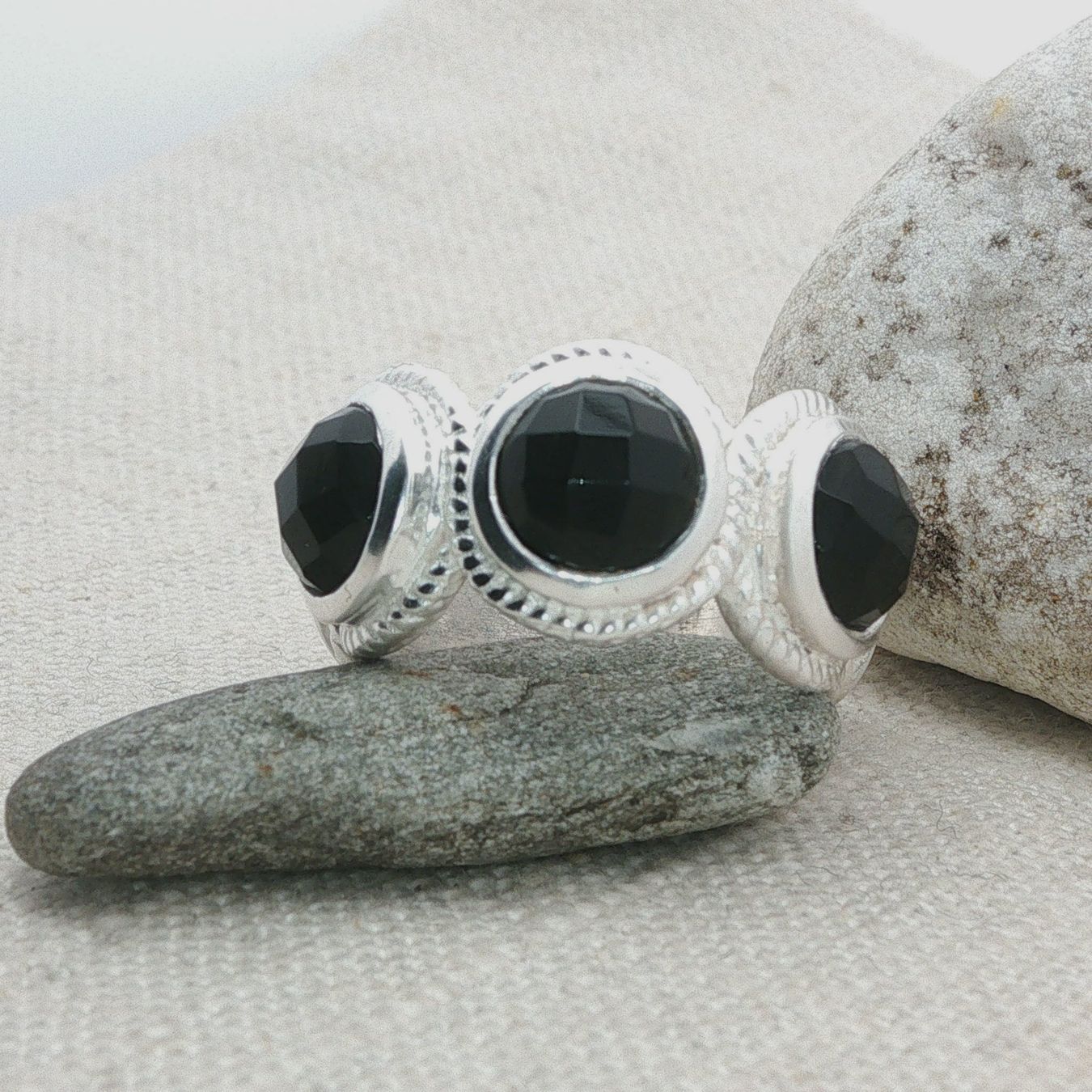 Olga Ribler Ringe: Statement Silber Ring 925 mit Onyx Grösse 56 – Neu (gemäss Beschreibung) aus Luzern von Schmuckoutlet 5