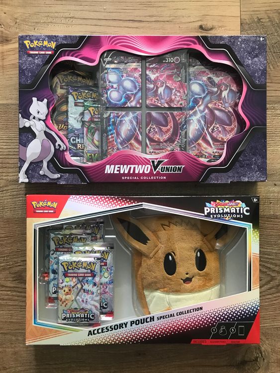 Pokemon 2x coffret prismatic évolution mewtwo V union (Neu und ...