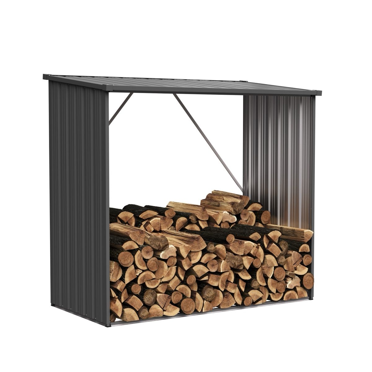 Scaffali: Brennholzregal, anthrazit, 164x83x154cm – Nuovo e nell'imballaggio originale da Rümlang venduto da rue_flohmi