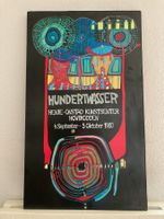Hundertwasser Plakat a/Holzrahmen, 1980 Oslo, 60/87cm
