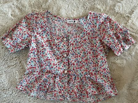 Crop Top Blumenmuster aus Korea Grösse M
