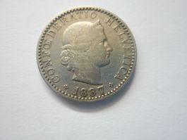 20 Rp. 1897 /  bei mehreren Steigerungen nur 1 x Porto