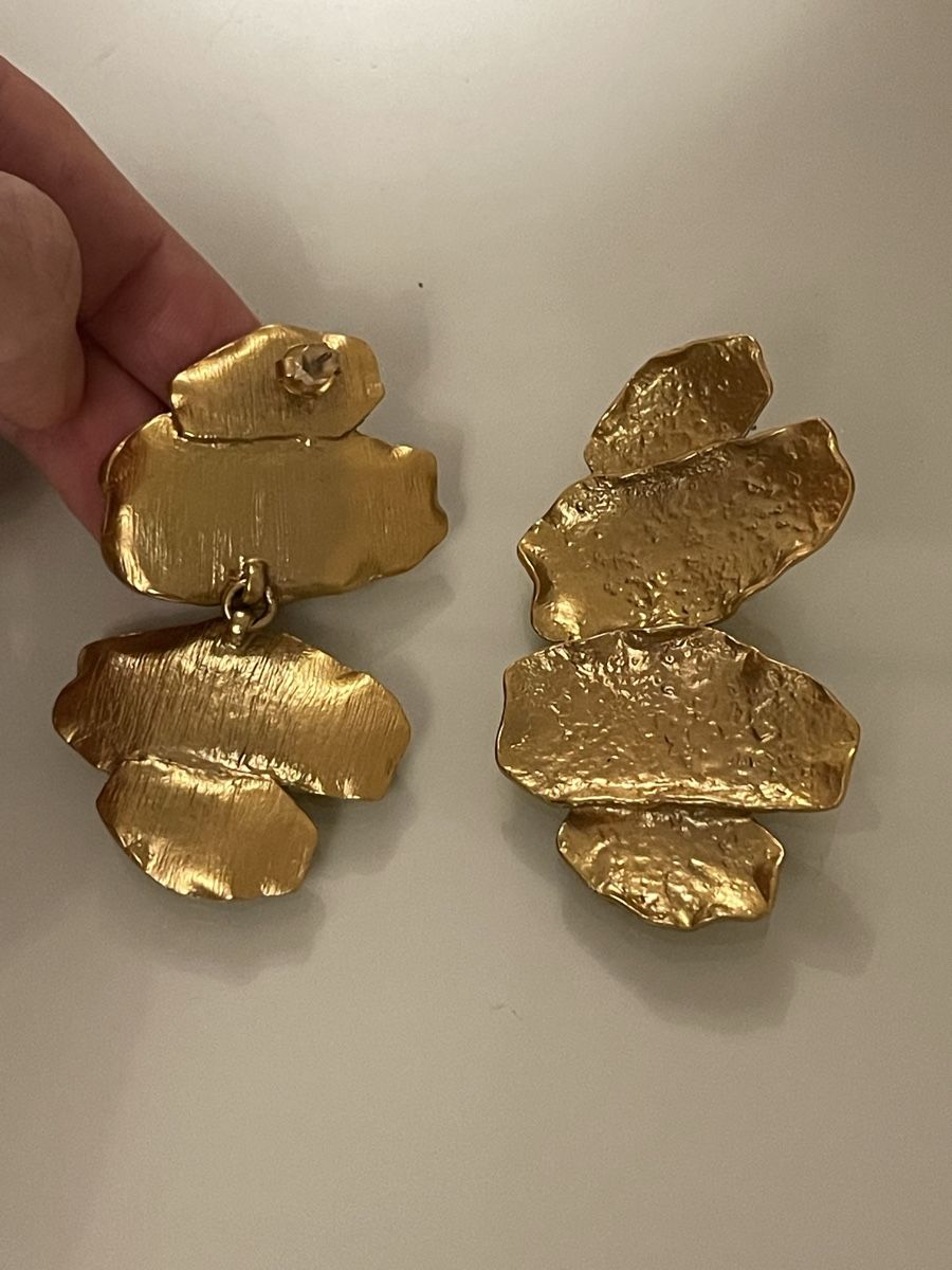 Orecchini pendenti & Orecchini a lobo: Strukturierte Gold Statement Ohrringe – Nuovo (secondo la descrizione) da Horgen venduto da Ed0 2