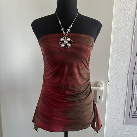 Y2K VINTAGE STRAPLESS CHIC CLUB TUNIC
