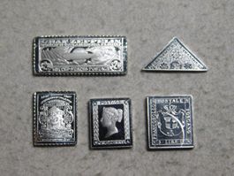 5 Silbermarken (4.6g/925) mit historischen Vorbildern