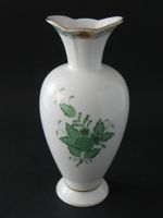 Schöne HEREND Vase * APPONYI grün * Motiv 7053 / AV