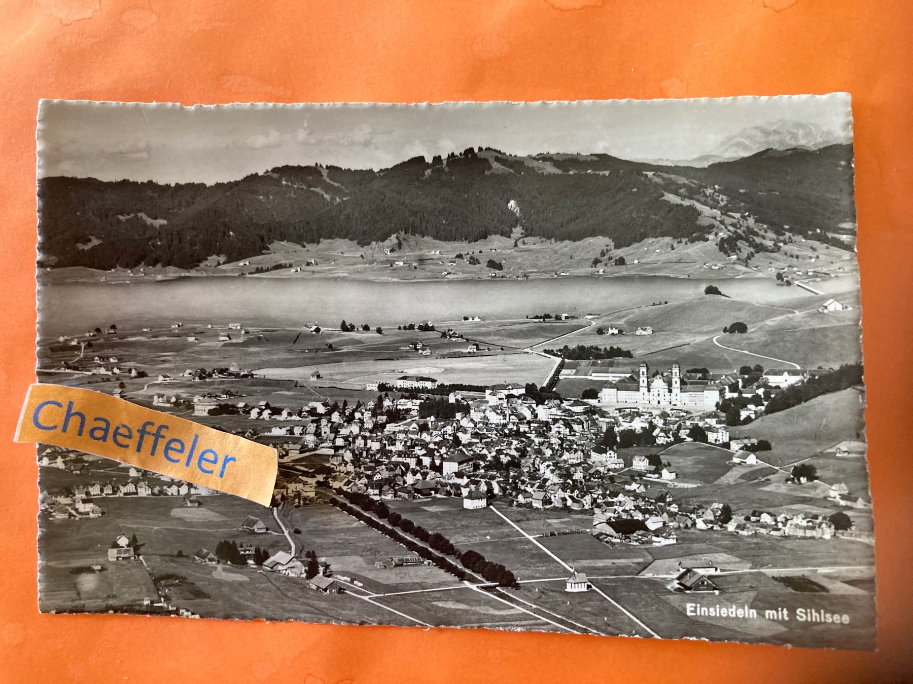 Ansichtskarten: 1950 Einsiedeln mit Sihlsee – Gebraucht aus Zürich von Chaeffeler