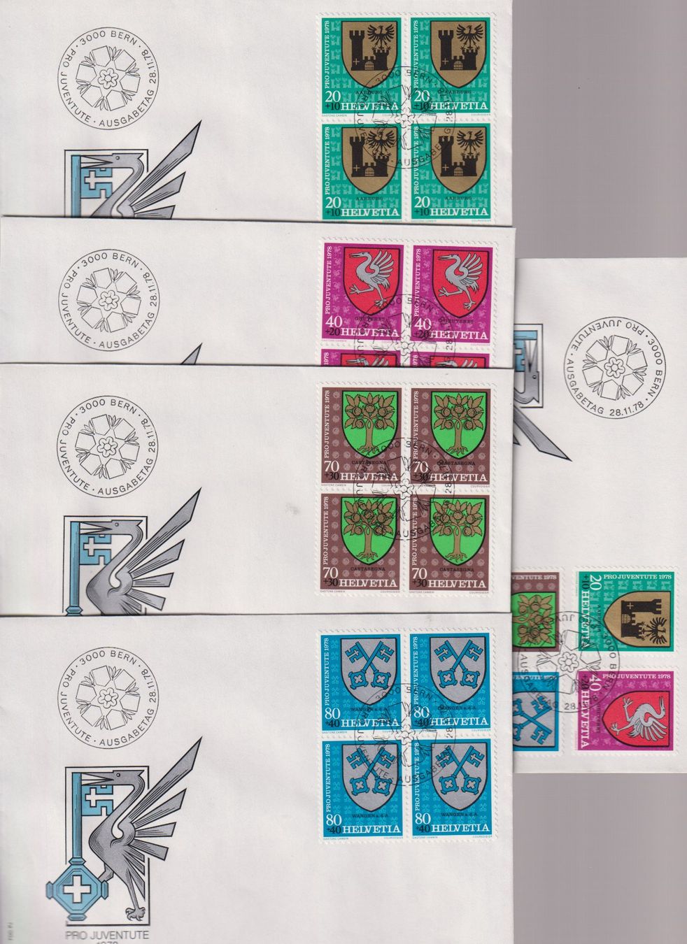 Tutti i francobolli: PJ-FDC-Serie 1978. Mit 4-er-Block's. – Nuovo (secondo la descrizione) da Koblenz venduto da Boerse6