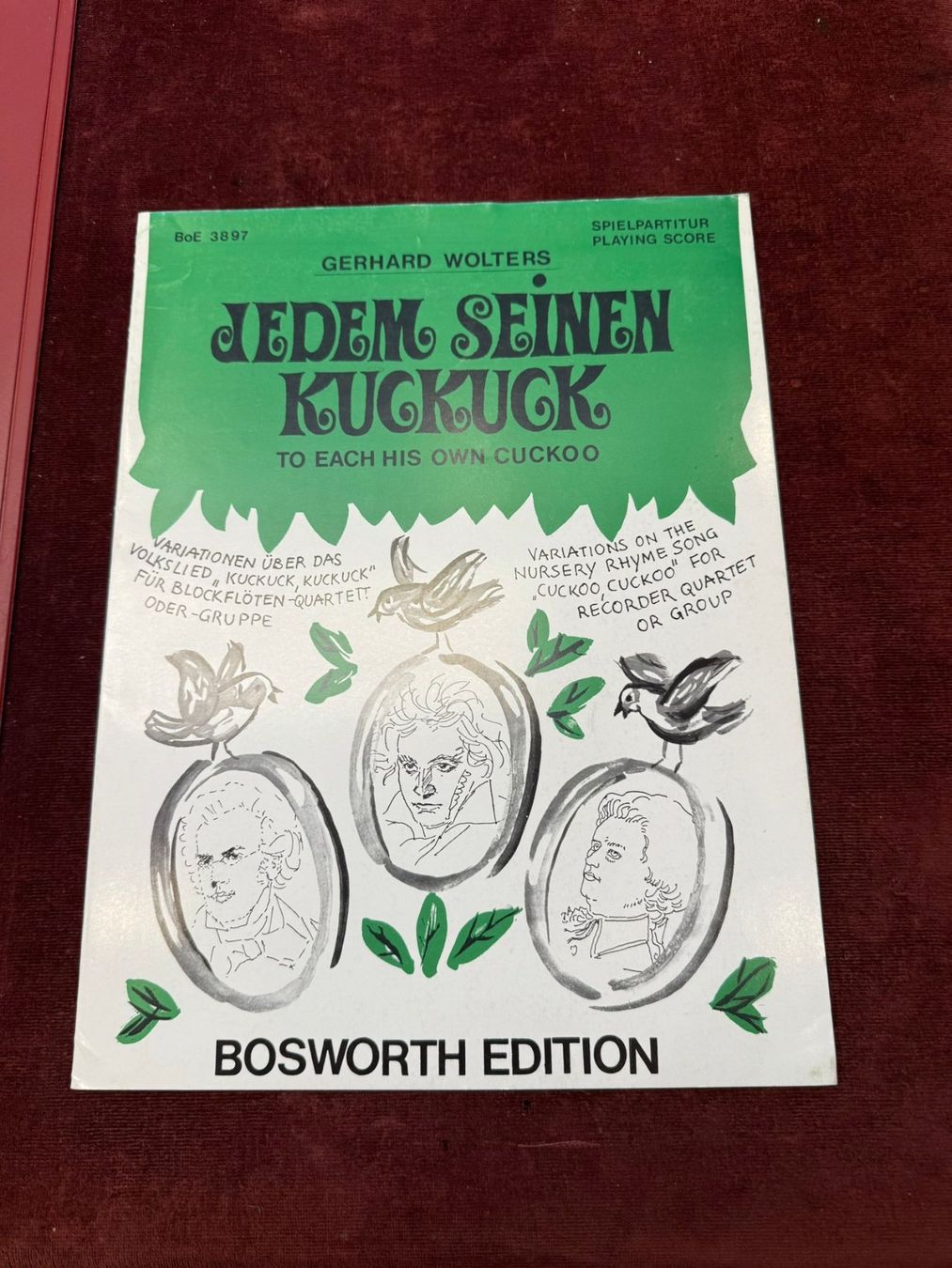 Libri: Noten Jedem seinen Kuckuck Blockflötenquartett – Nuovo (secondo la descrizione) da Davos-Platz venduto da musikhauskollegger