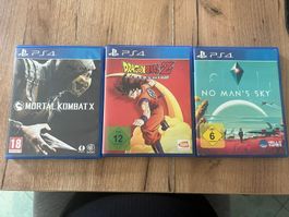 PS4 3er Bundle: DBZ Kakarot + Mortal Kombat X + No Man's Sky