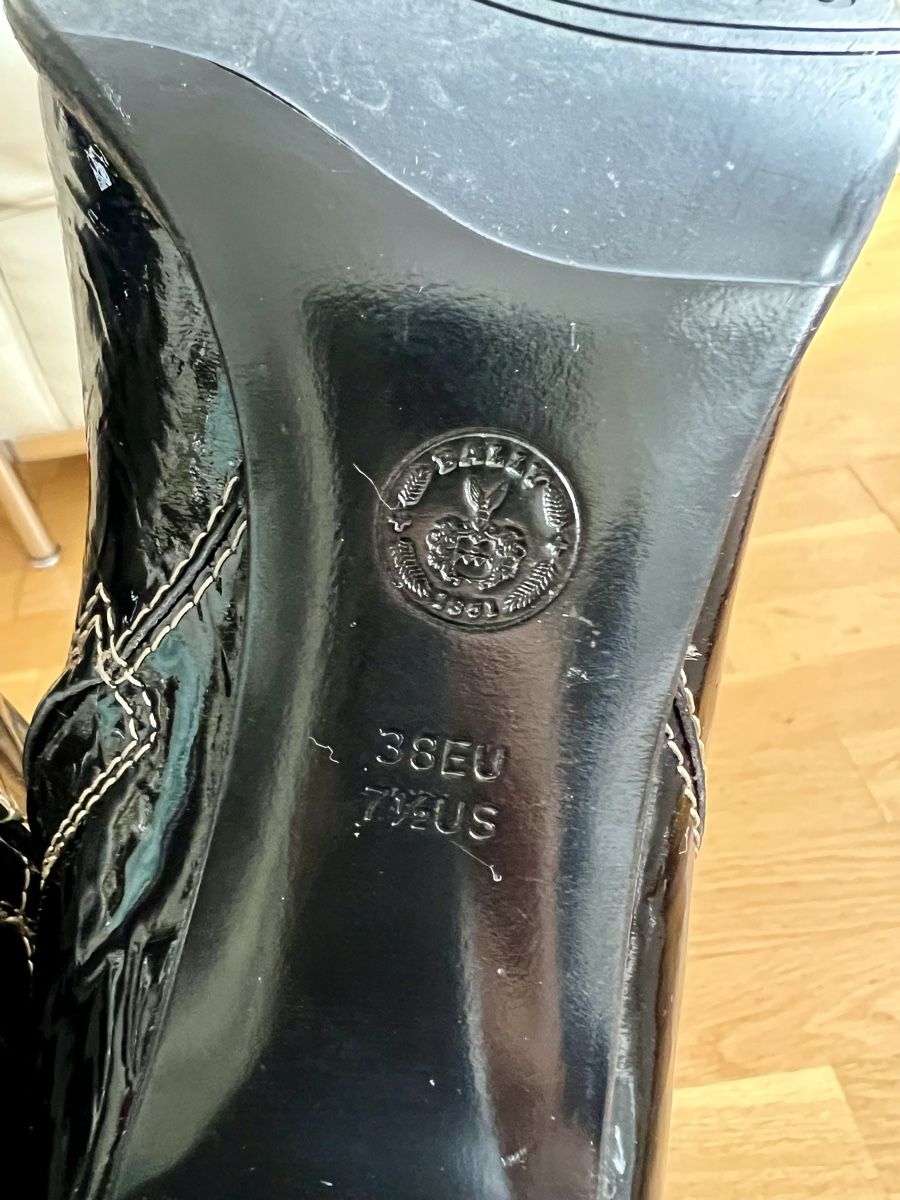 Bally Damenschuhe: Bally Stiefel Gr. 38 schwarz Lackleder – Gebraucht aus Basel von Bettybooo 8
