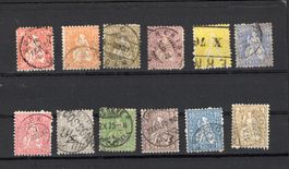 1862 - 1881  Sitzende Helvetia N ° ???? Etat voir Photos