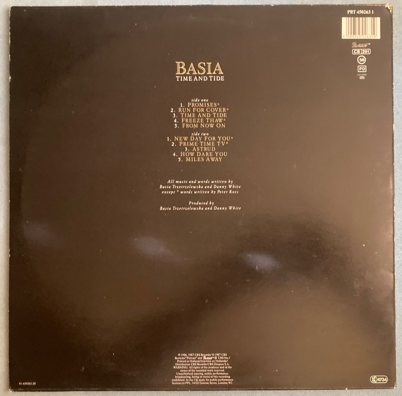 Vinyles: BASIA - TIME AND TIDE – D'occasion à Poliez-Pittet par Newtown-Records 1